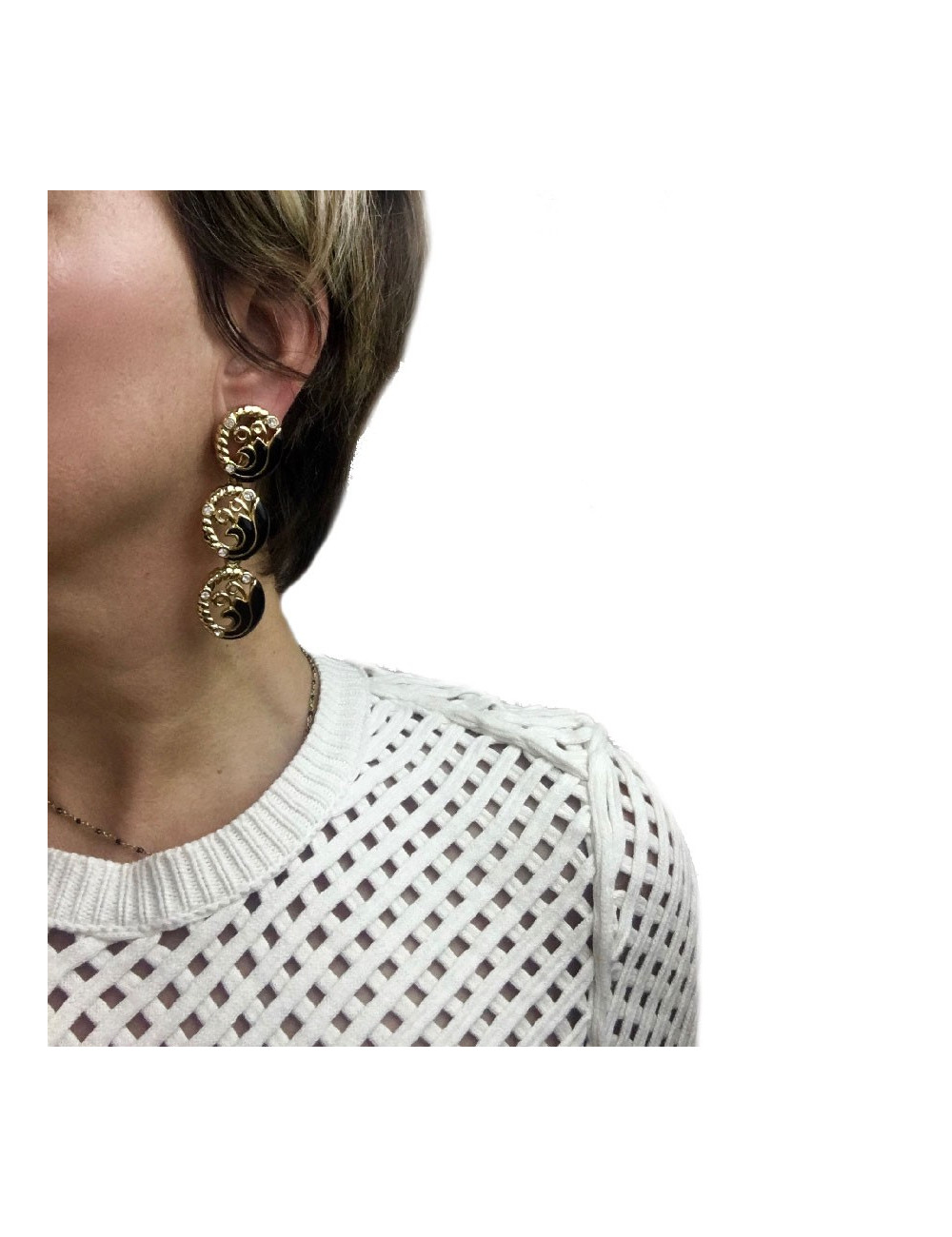 Boucles d'oreille clips pendantes Sans marque