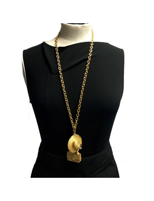 Sautoir CHANEL sac et chapeau Vintage