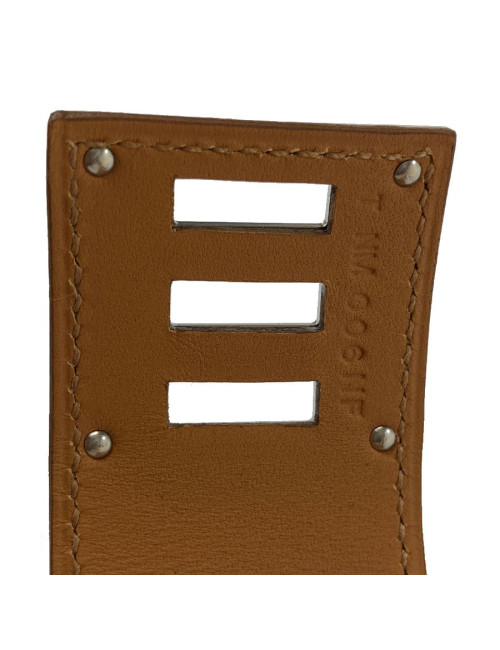 Manchette Kelly dog  HERMES alligator mat jaune mais