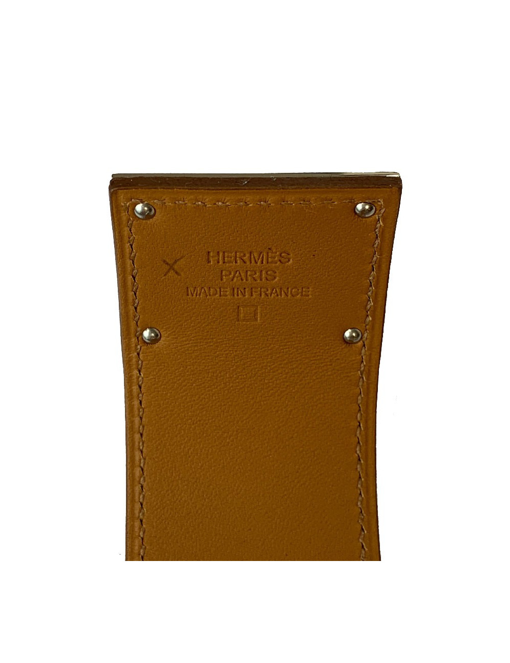 Manchette Kelly dog  HERMES alligator mat jaune mais