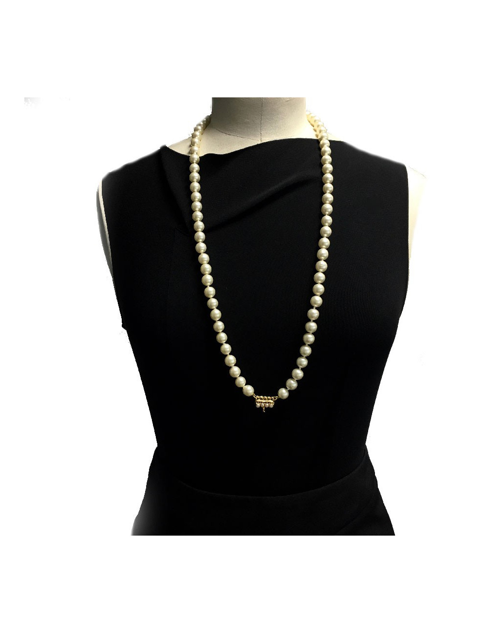 Collier CHANEL double rangs de perles nacrées