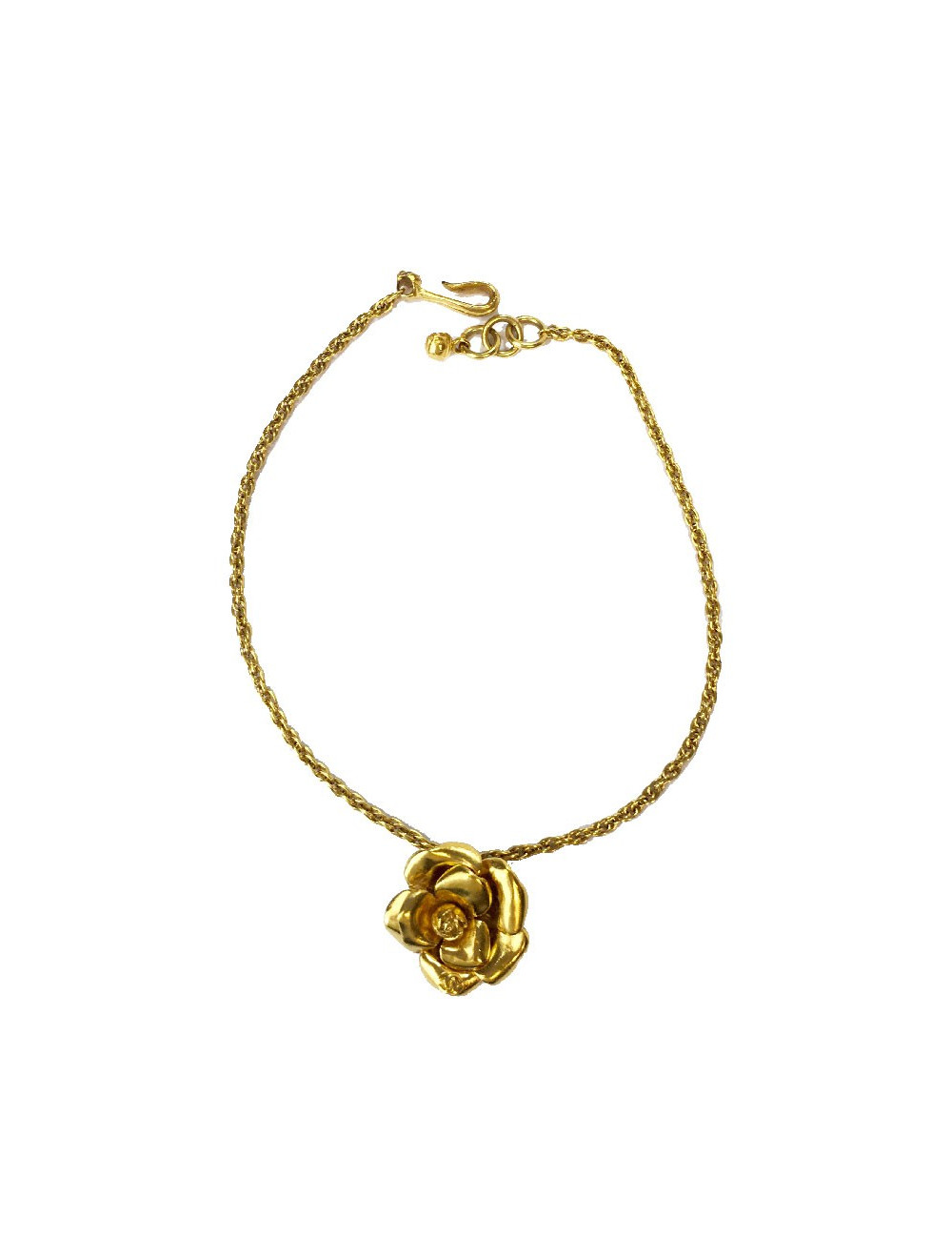 Collier CHANEL camélia doré