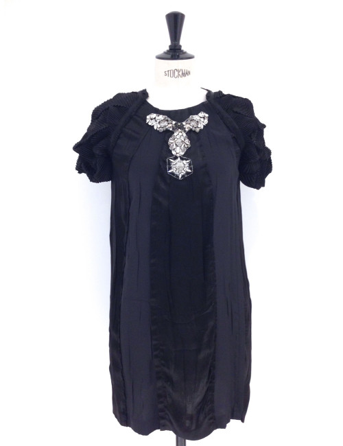 Robe PRADA soie noire T 40