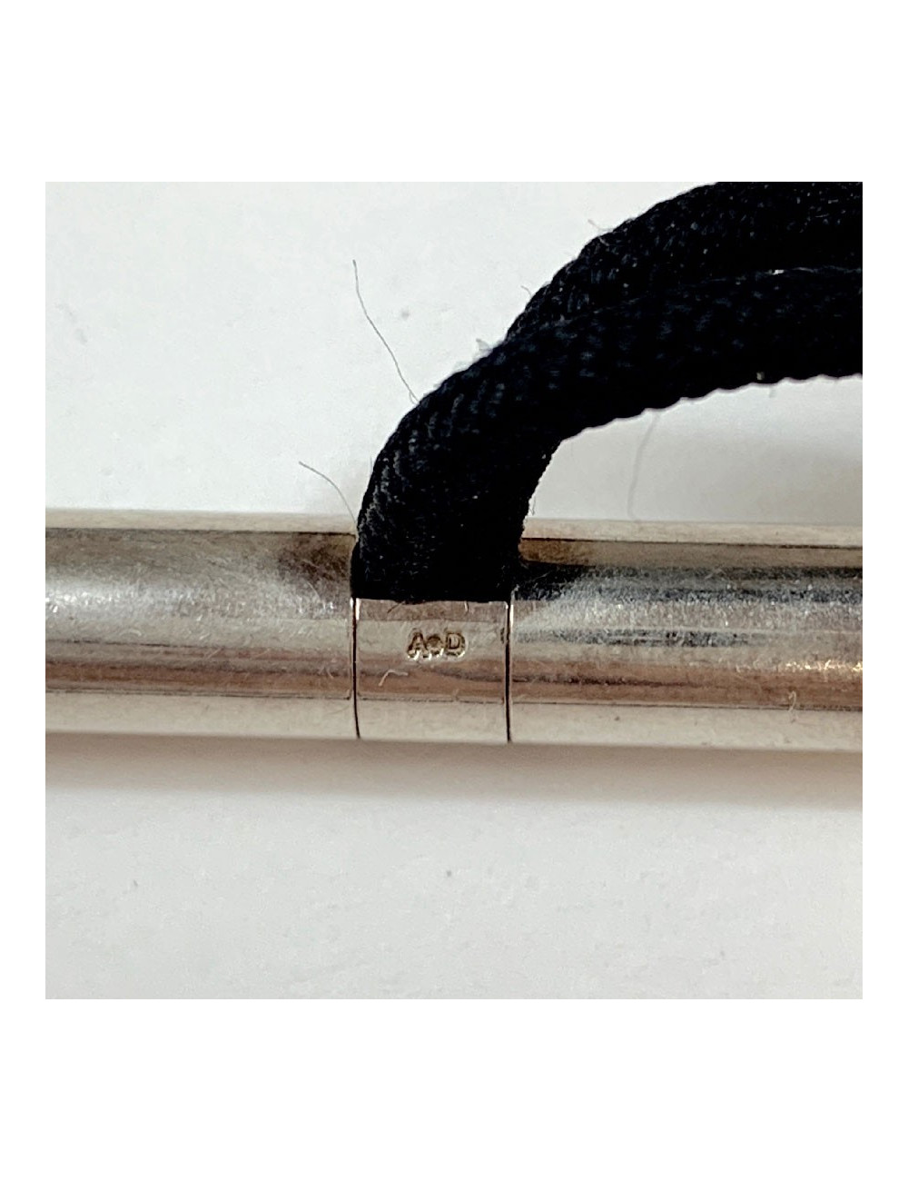 Collier HERMES Skipper cordon et chaîne d'ancre argent