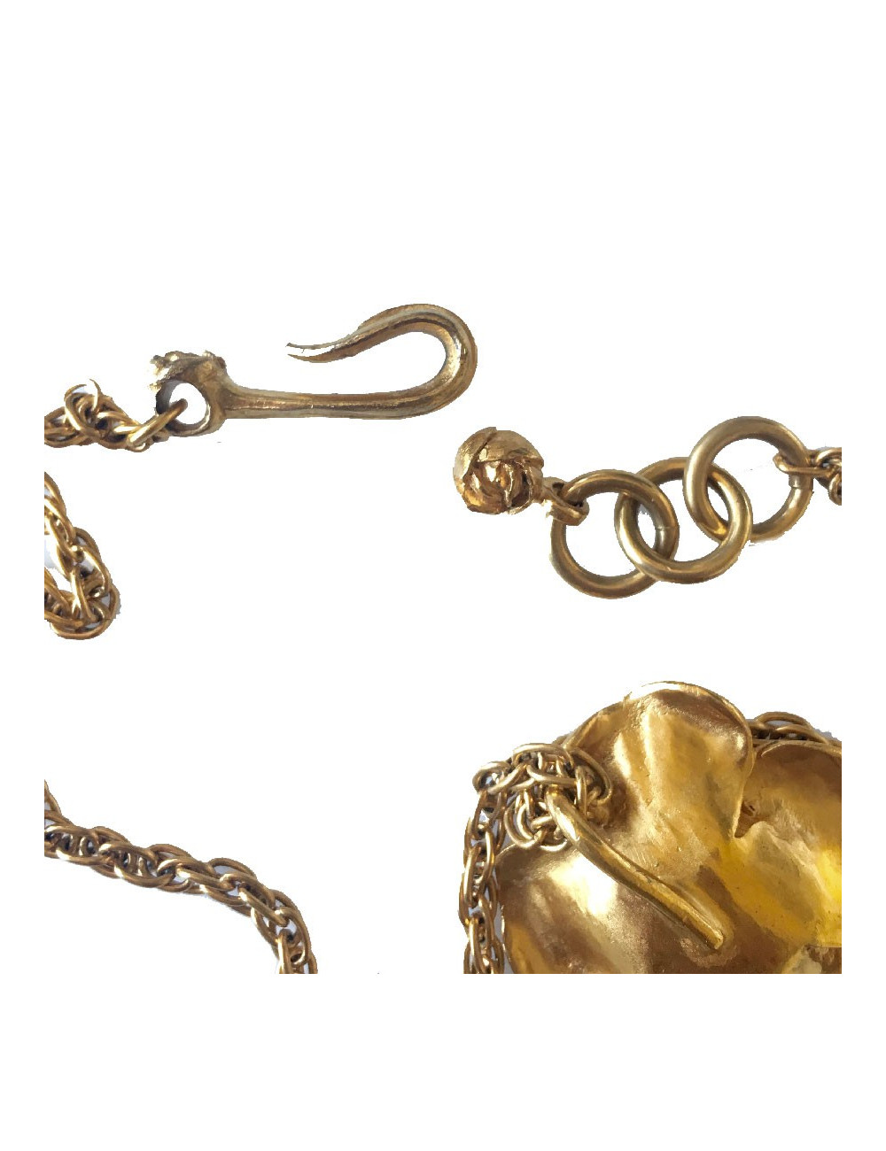 Collier CHANEL camélia doré