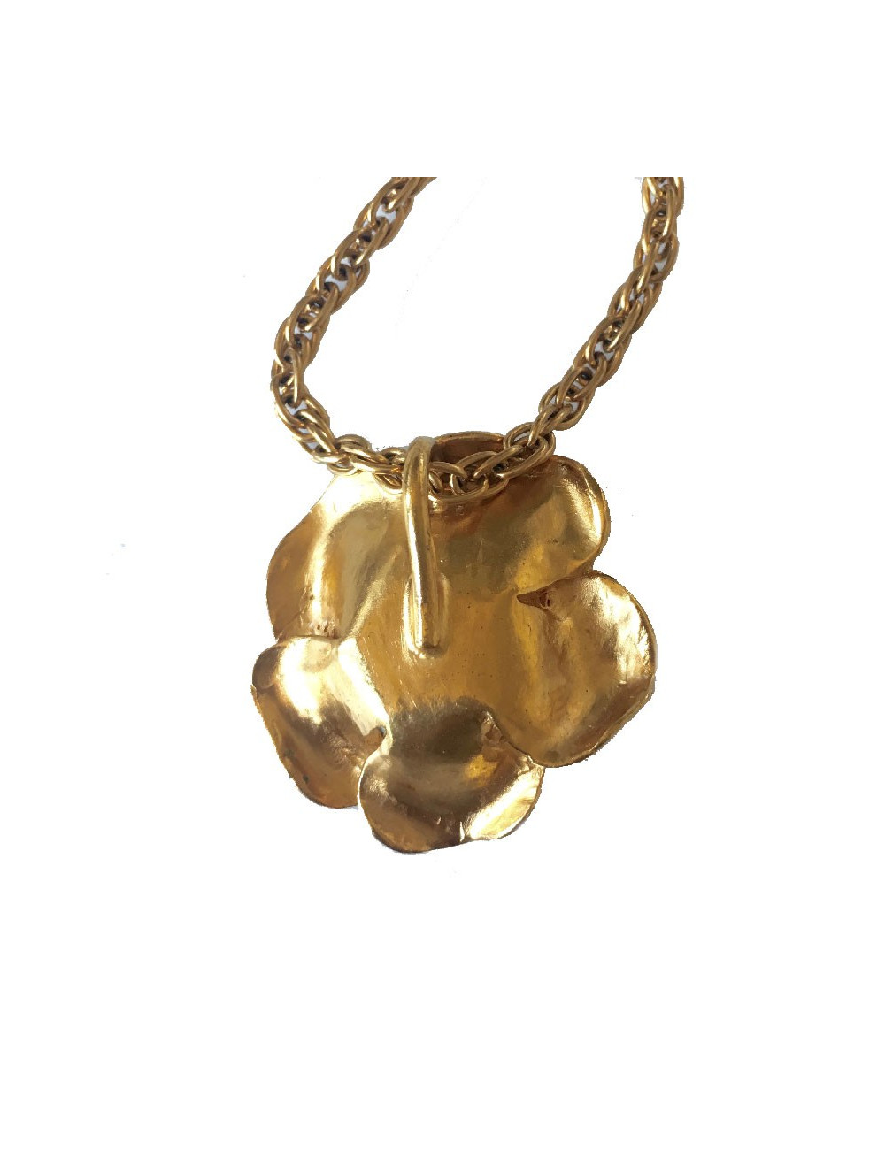 Collier CHANEL camélia doré