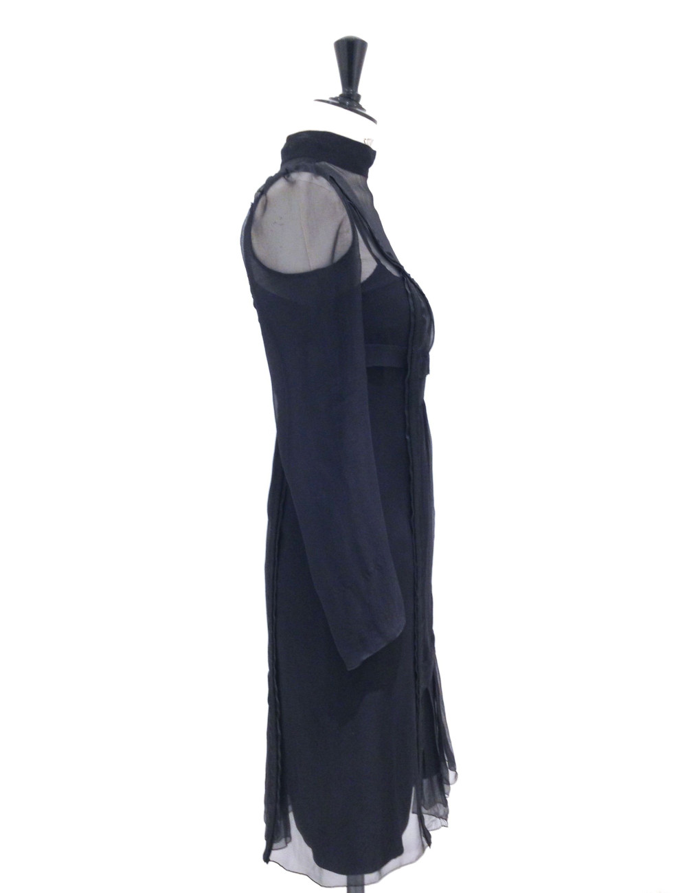 Robe PRADA soie noire T 40