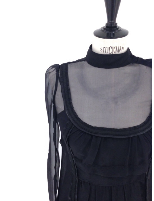 Robe PRADA soie noire T 40