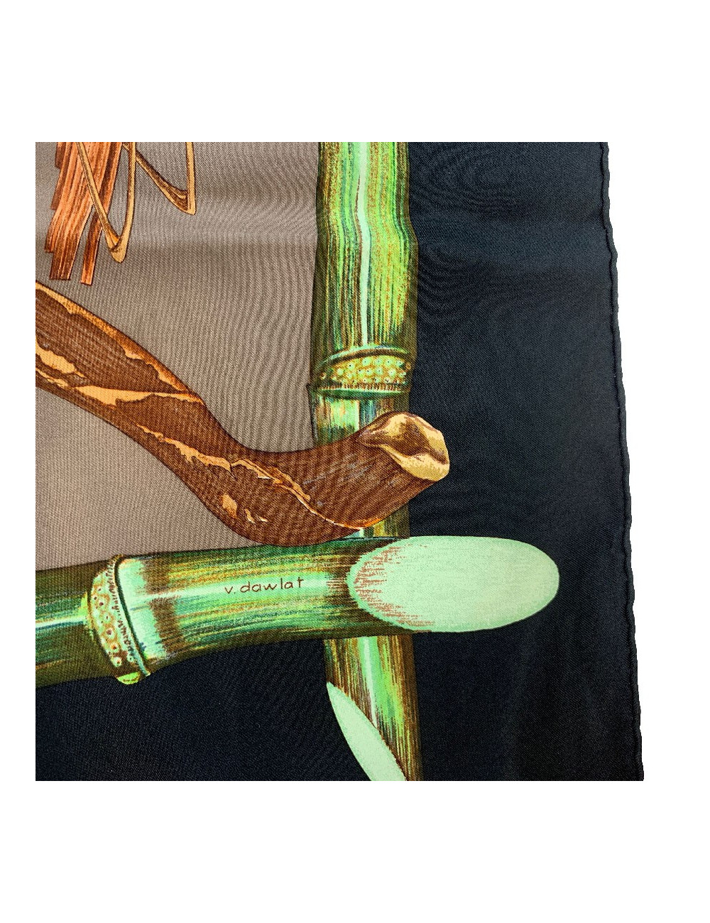 Carré  HERMÈS 100 % soie "Jardin Créole"