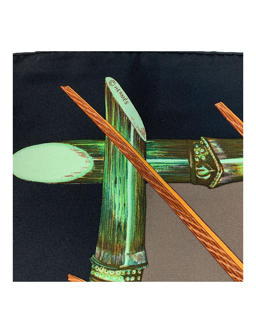 Carré HERMÈS Jardin Créole noir