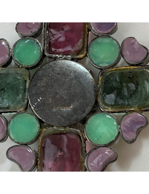 Collier pendentif MARGUERITE DE VALOIS pâte de verre