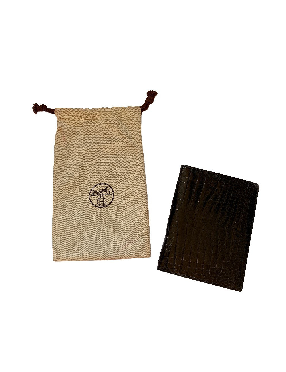 Porte cartes HERMES crocodile porosus 