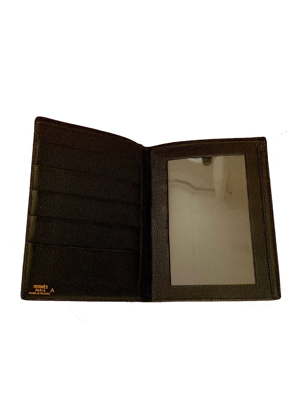 Portefeuille HERMES crocodile noir