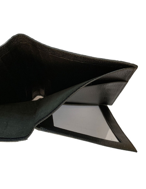 Portefeuille HERMES crocodile noir