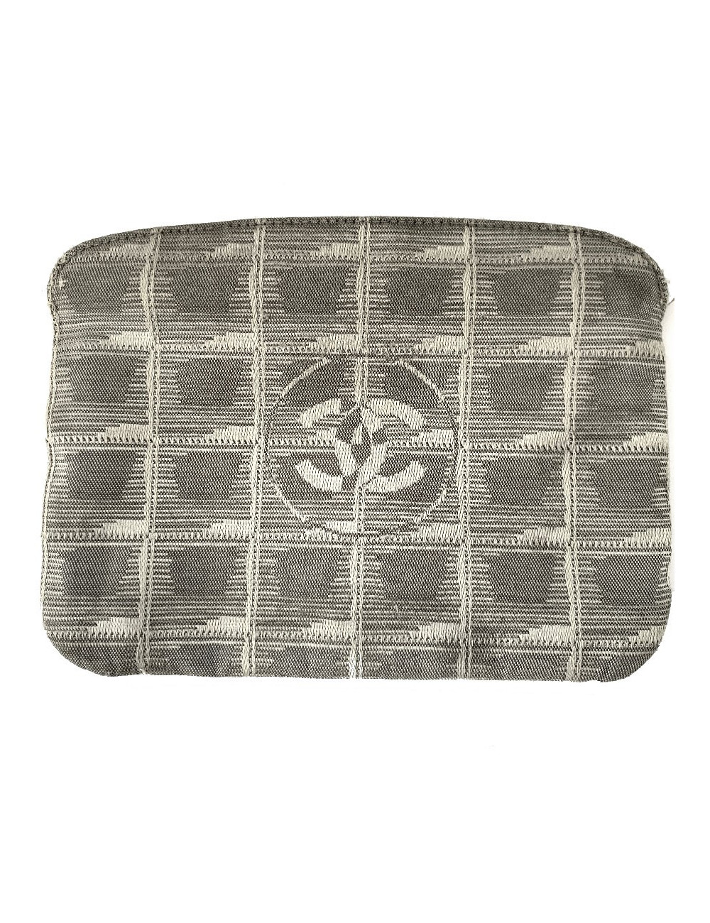 Pochette CHANEL toile monogram grise