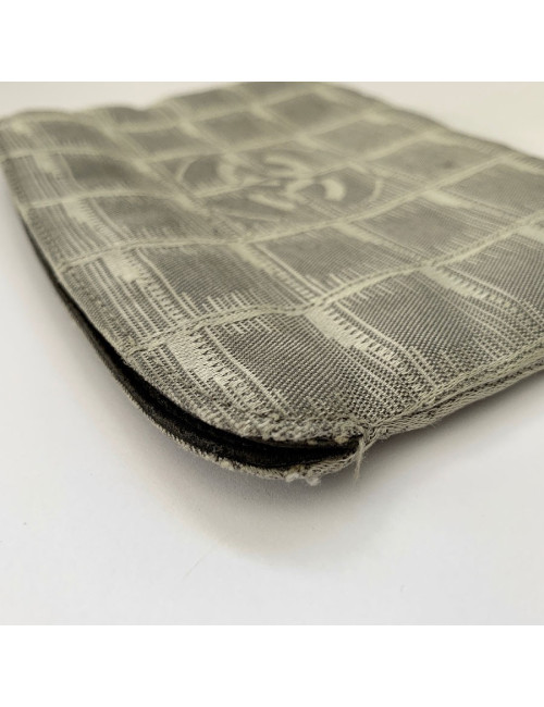 Pochette CHANEL toile monogram grise