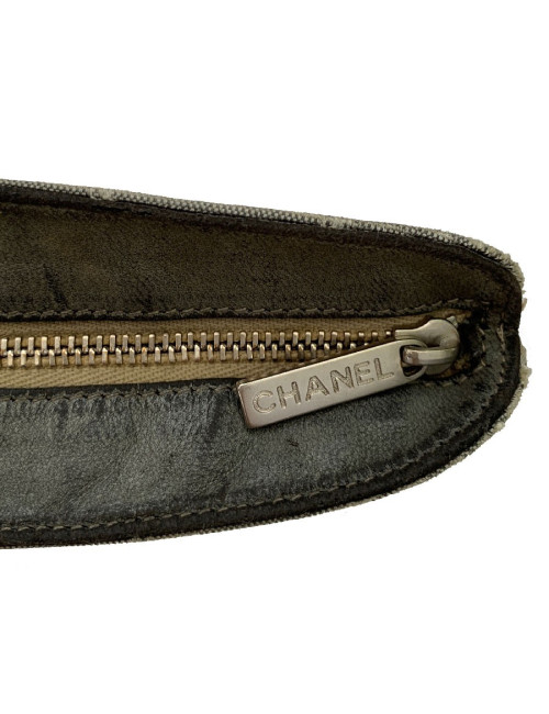 Pochette CHANEL toile monogram grise