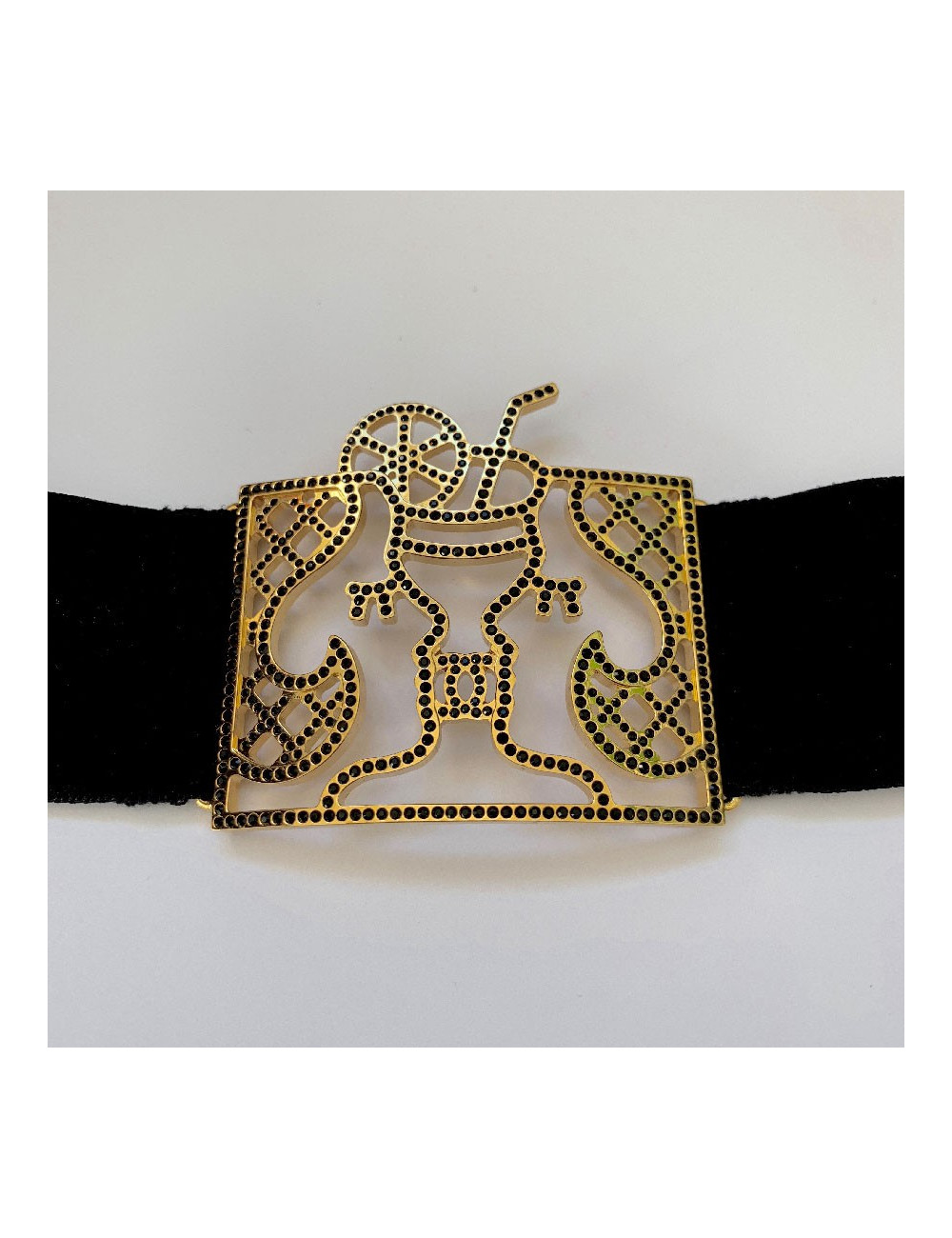 Ceinture CHANEL velours noir