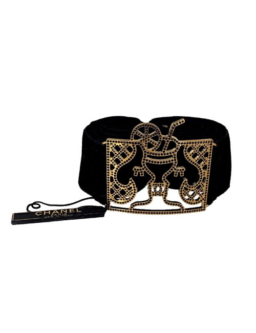 Ceinture CHANEL velours noir