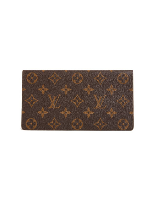 Porte-chéquier Louis Vuitton toile Monogram marron