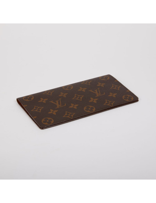 Porte-chéquier Louis Vuitton toile Monogram marron