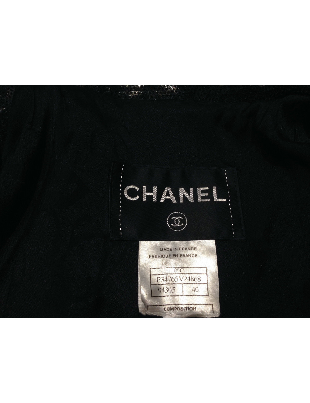 Black sequins T40 CHANEL jacket