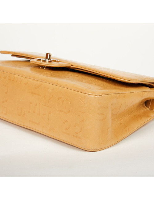 Sac CHANEL cuir d'agneau siglé "CHANEL" "CC"