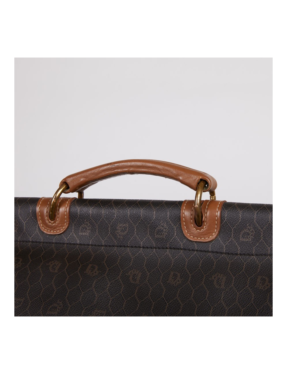 Sac de voyage CHRISTIAN DIOR toile monogrammée noire et marron