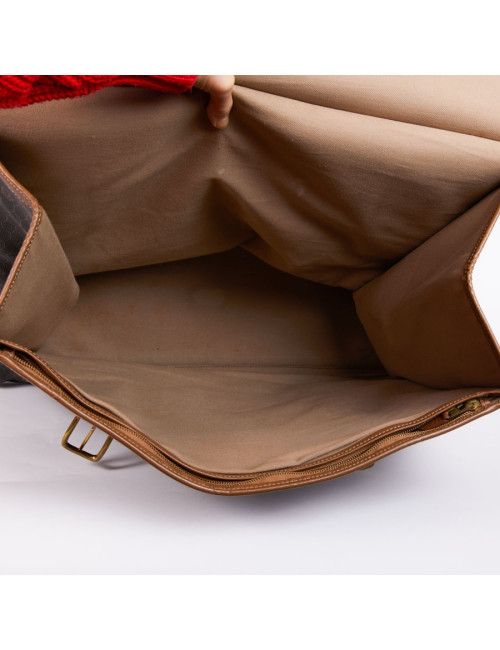 Sac de voyage CHRISTIAN DIOR toile monogrammée noire et marron