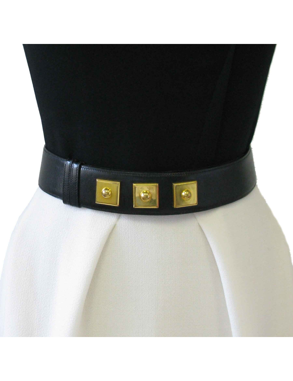 Ceinture Piano HERMES noire