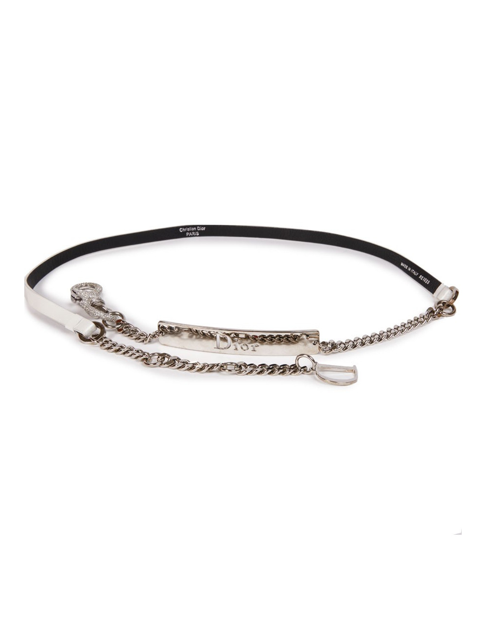 Ceinture t 90  CHRISTIAN DIOR mousqueton strass