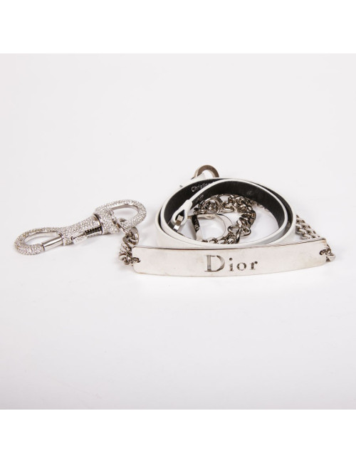 Ceinture t 90  CHRISTIAN DIOR mousqueton strass
