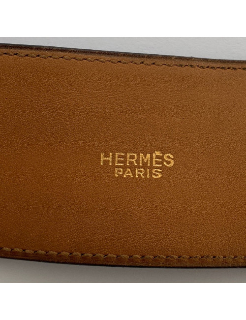Ceinture T HERMES cuir box noir
