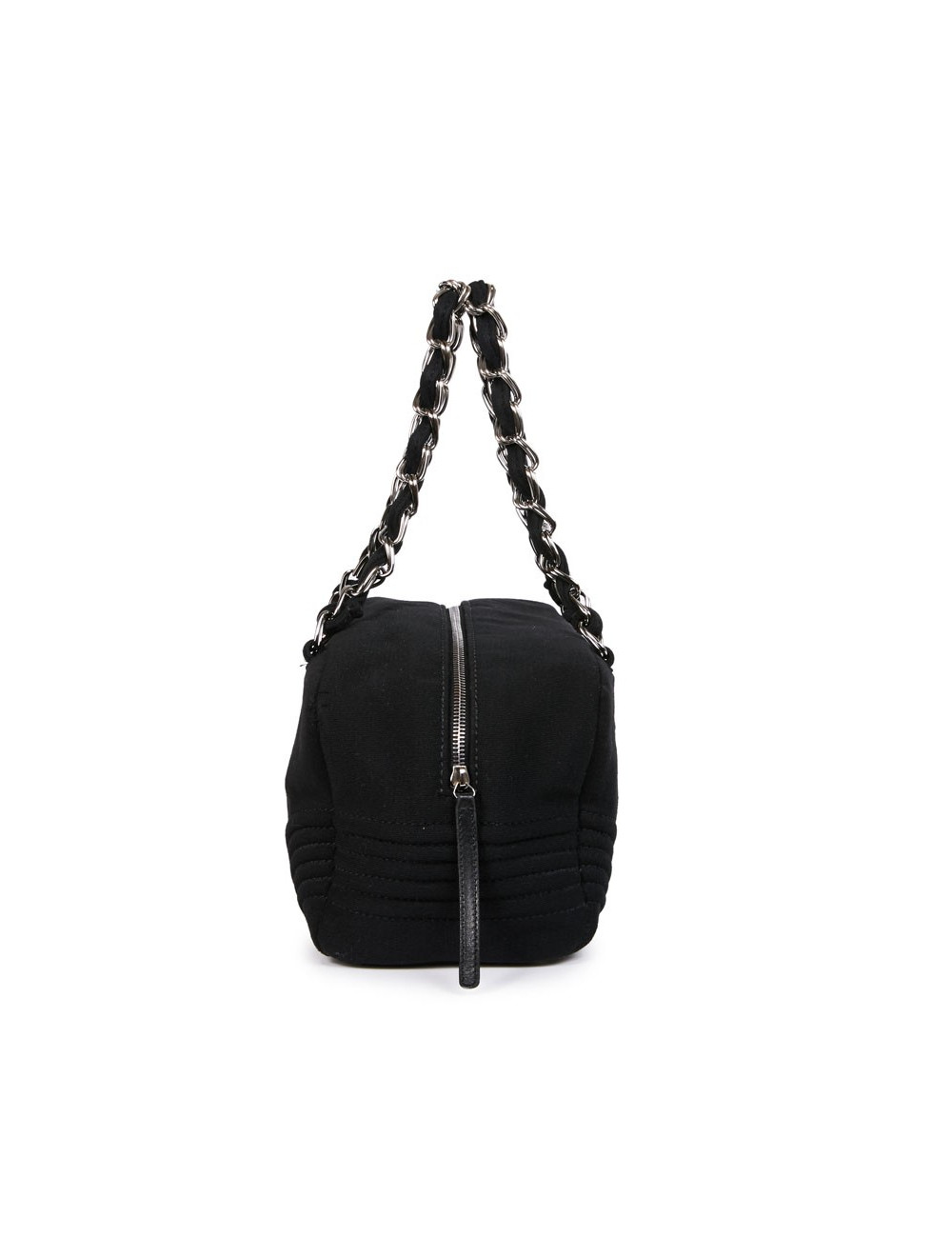 Sac CHANEL jersey noir