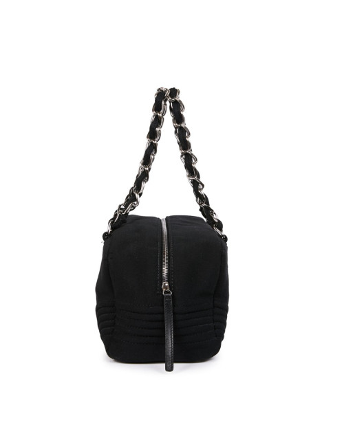 Sac CHANEL jersey noir