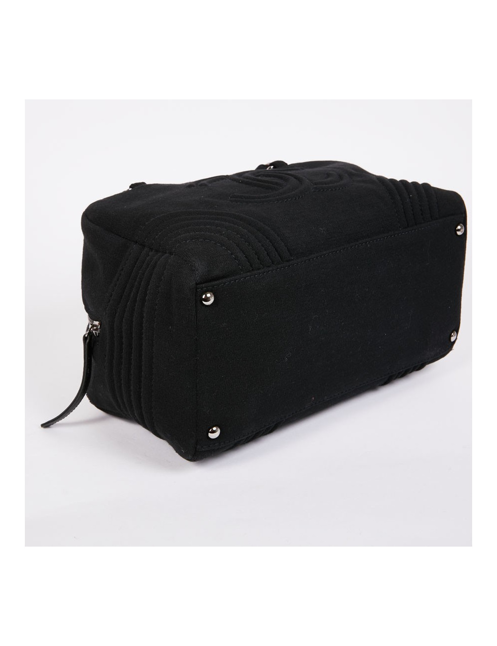 Sac CHANEL jersey noir