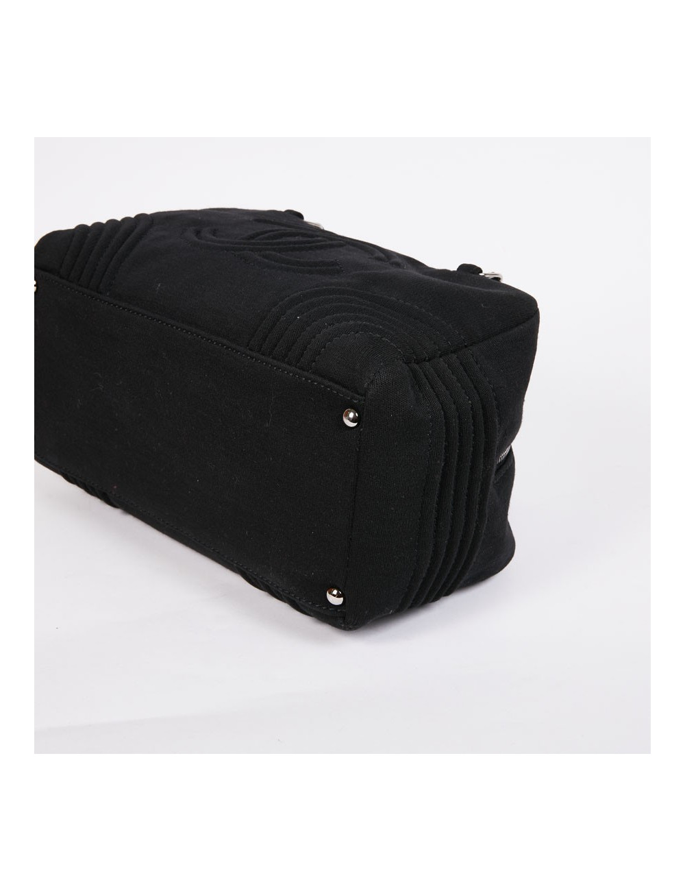 Sac CHANEL jersey noir