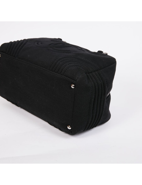 Sac CHANEL jersey noir
