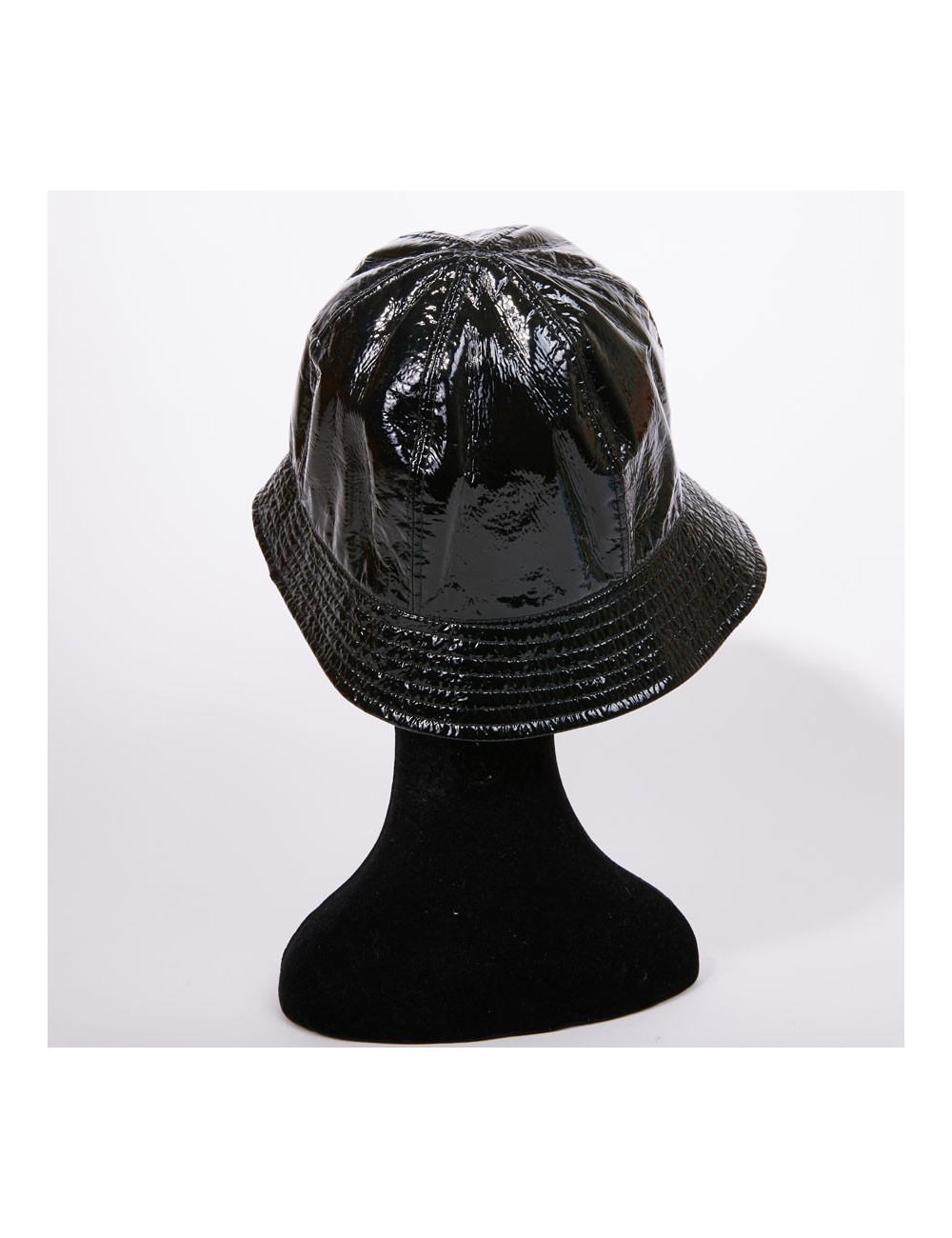 Chapeau de pluie CHANEL noir verni