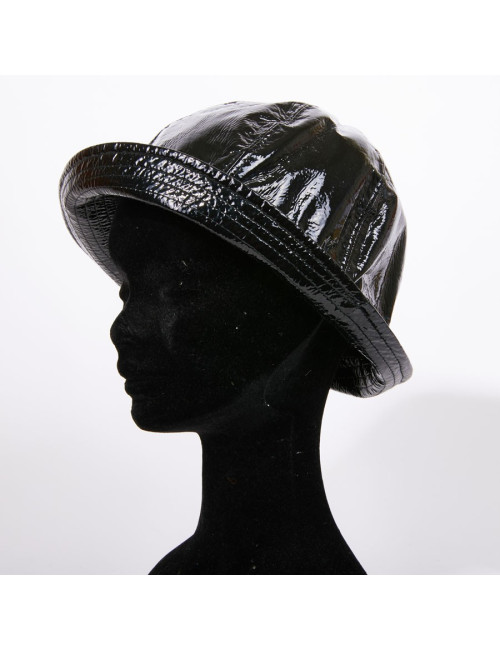 Chapeau de pluie CHANEL noir verni