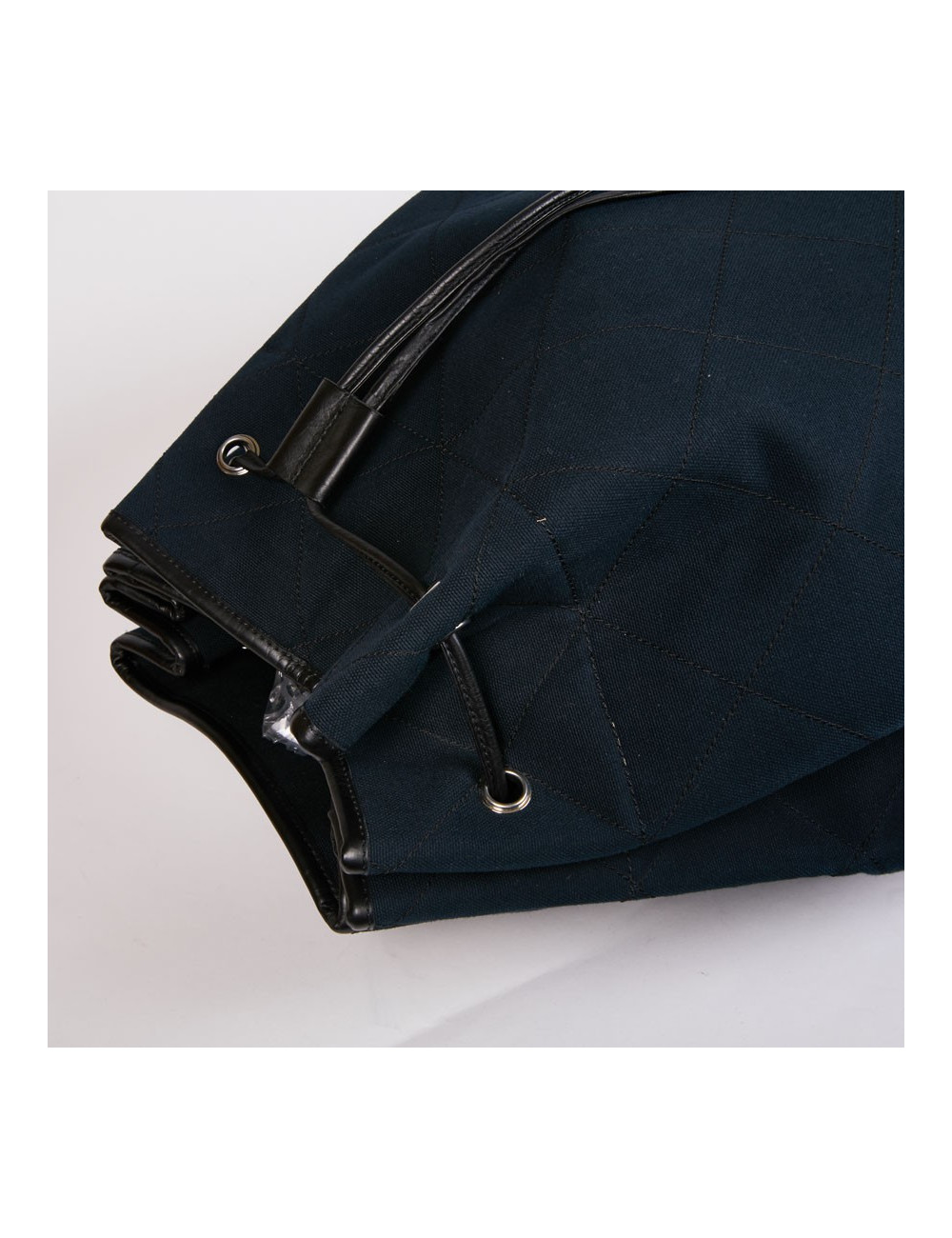 sac de golf CHANEL toile et cuir bleu nuit