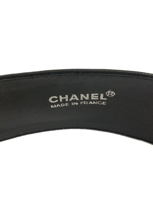Ceinture vintage CHANEL cuir noir