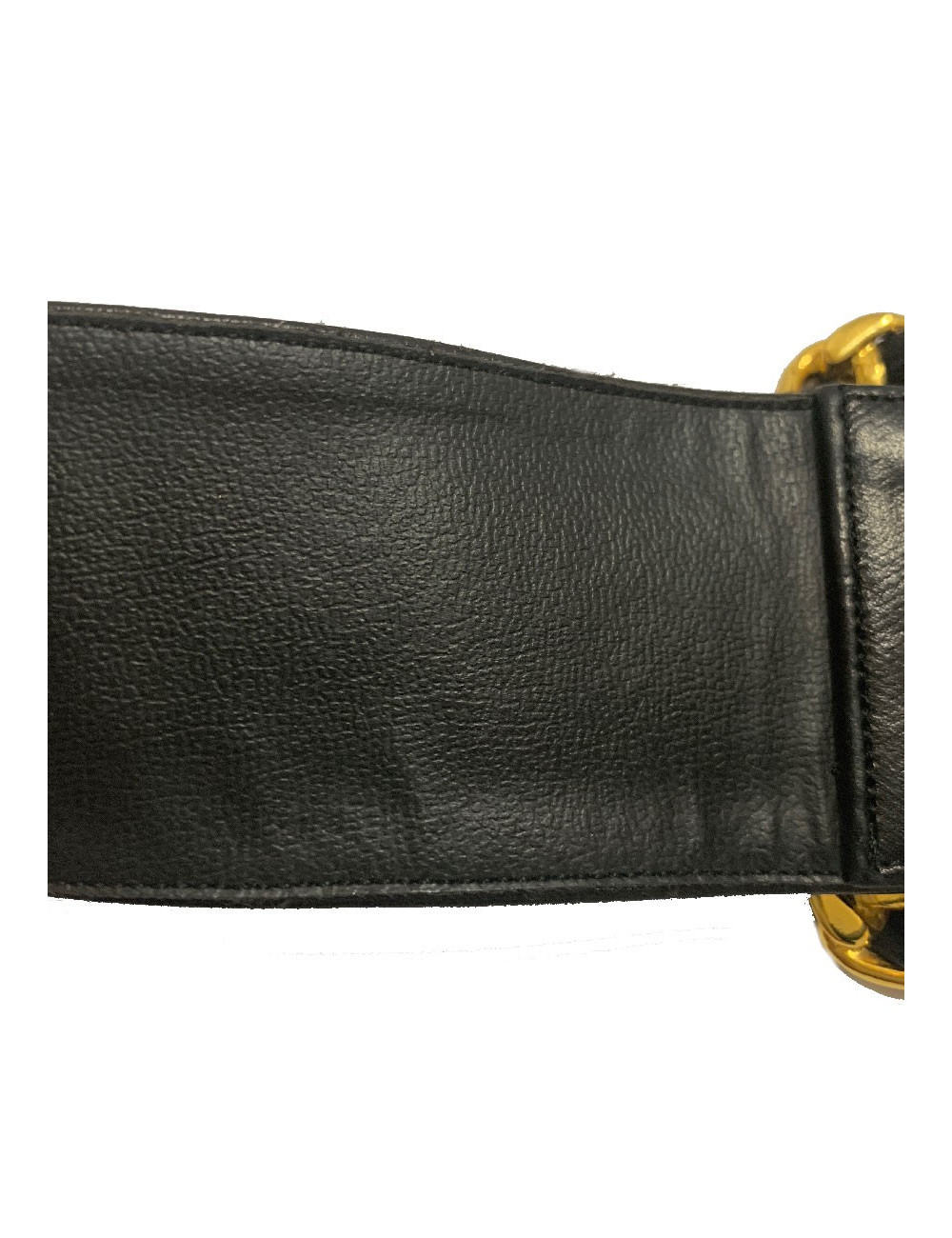 Ceinture vintage CHANEL cuir noir