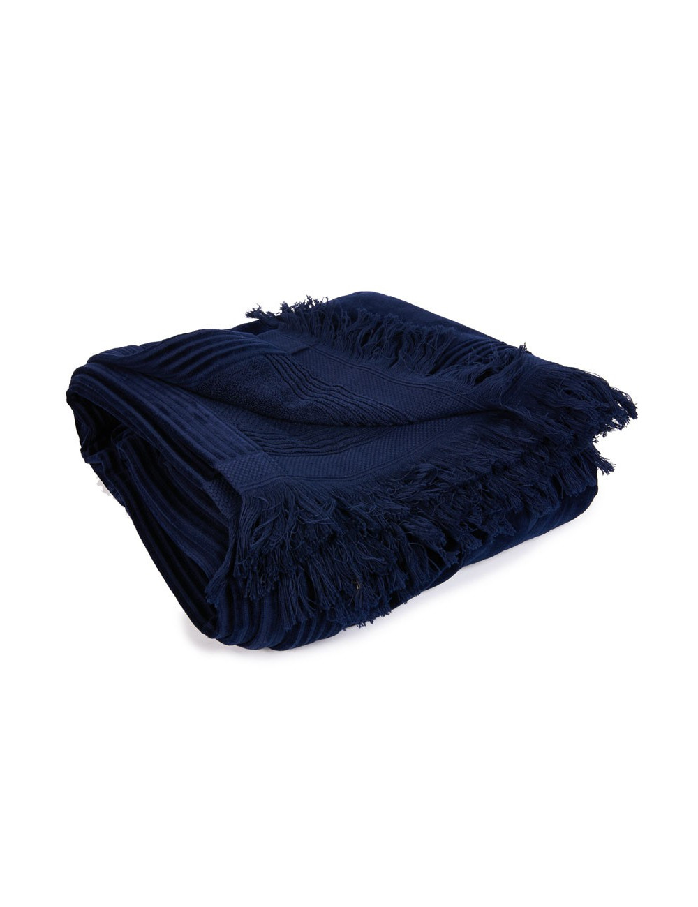 Serviette de plage CHANEL bleue marine extra large