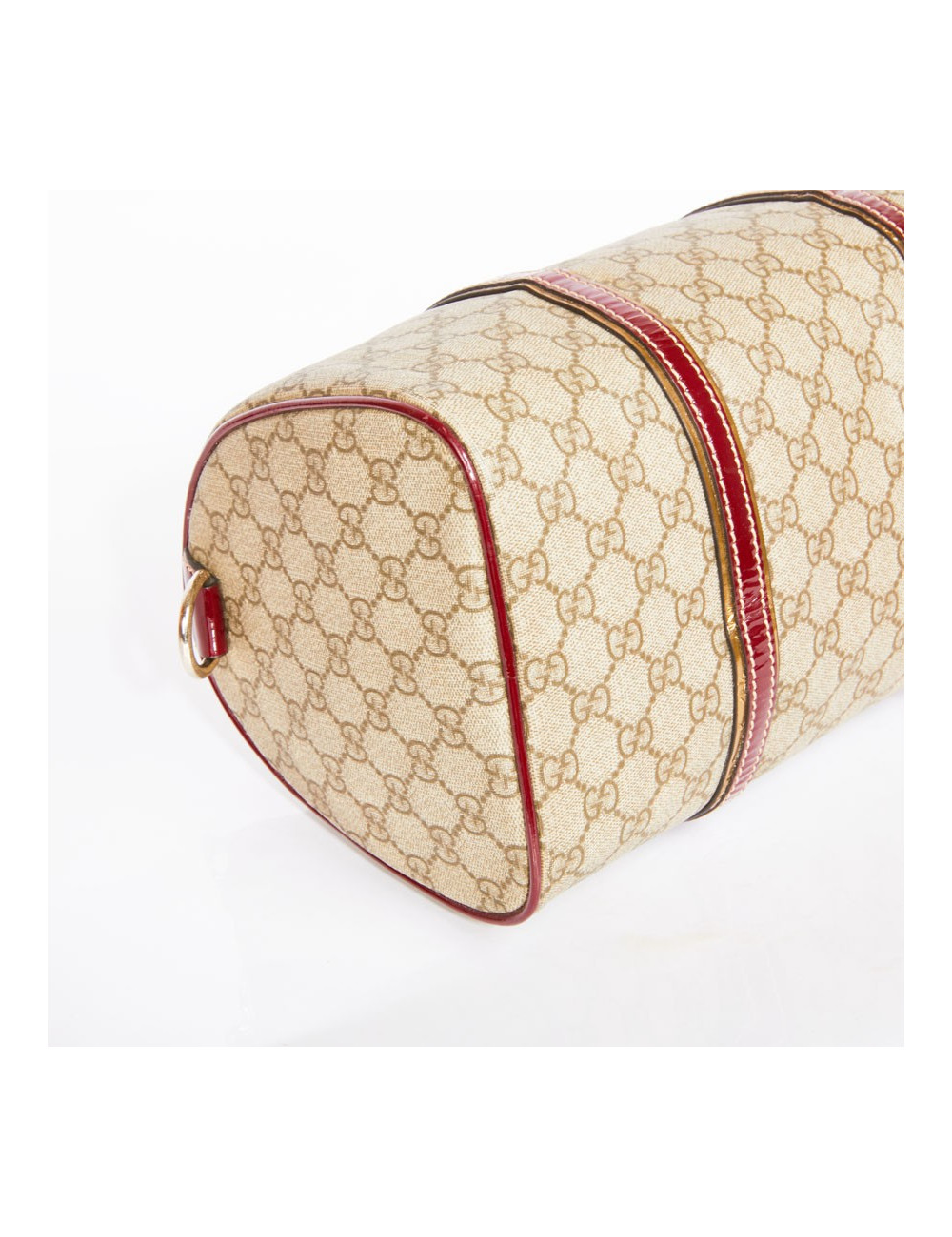 Sac GUCCI toile monogram et cuir verni bordeaux