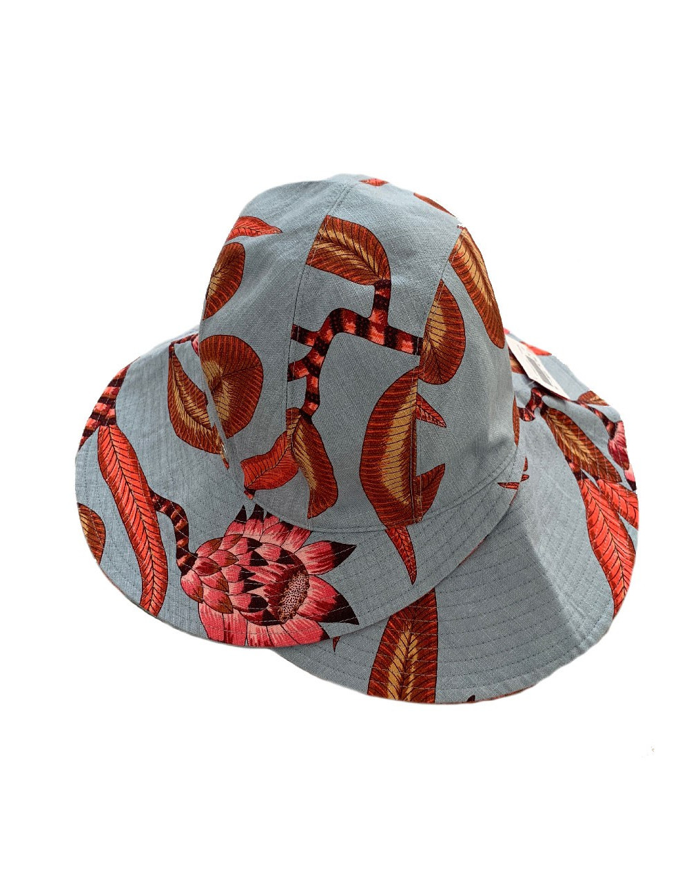 Chapeau HERMES "Fleurs Savana sur natte" 