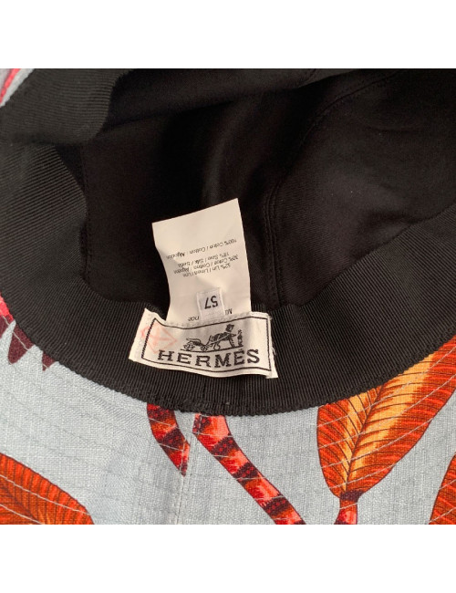 Chapeau HERMES "Fleurs Savana sur natte" 