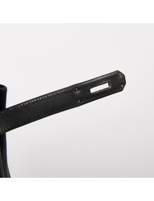 Sac Kelly 32 vintage HERMES cuir box noir