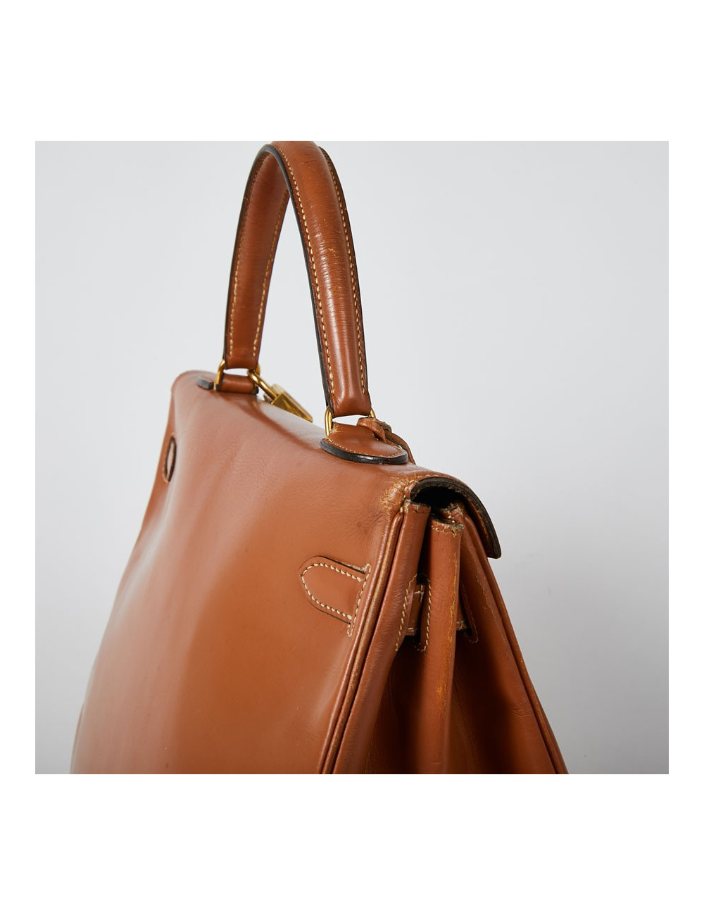 Kelly 35 HERMES  caramel vintage