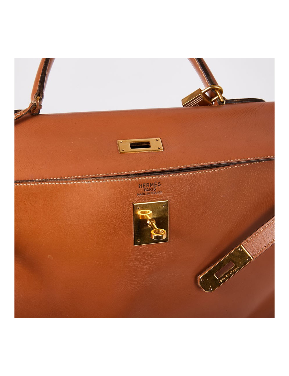 Kelly 35 HERMES  caramel vintage